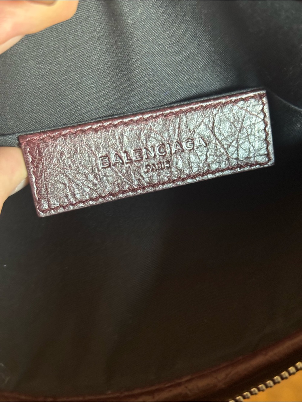 Balenciaga Men's iPad / Tablet Zip Pouch Charbon brown Agneau Lambskin Leather - Picture 3 of 9